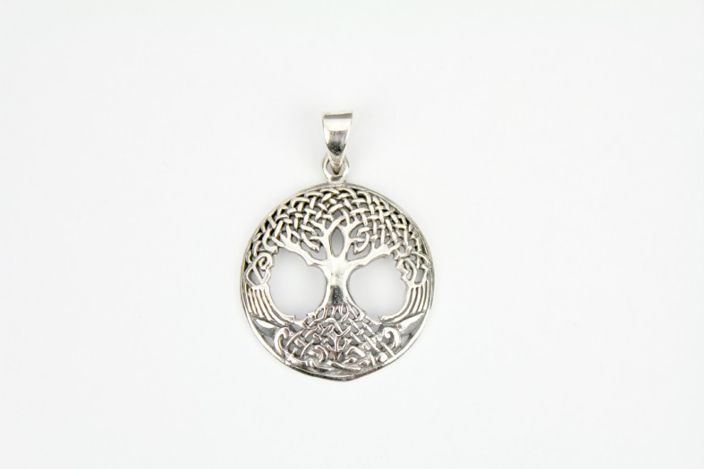 Large circular chunky design Tree of Life silver detailing.  DELIVERY 7 WORKING DAYS